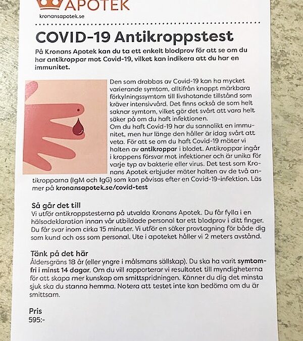 Covid-19 Antikroppstest